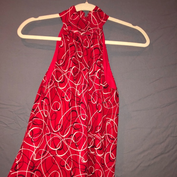 Red silk top - Picture 2 of 5